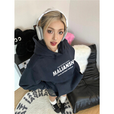 批发重磅纯棉美式高街潮牌连帽卫衣男女秋冬加绒oversize情侣宽松<b class='q'>外套</b>