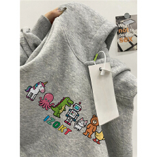 批发重磅纯棉美式高街字母连帽卫衣男款加绒设计感春秋潮牌情侣<b class='q'>外套</b>