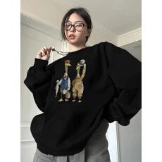 批发纯棉美式高街<b class='q'>潮牌</b><b class='q'>卫衣</b>女款设计感小众秋冬加绒宽松情侣上衣