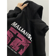 批发重磅纯棉美式复古连帽卫衣男款<b class='q'>春</b>秋冬加绒设计感宽松潮牌高街外套