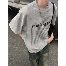 重磅纯棉夏季美式潮牌短袖t恤男款oversize宽松欧货潮流半袖上衣