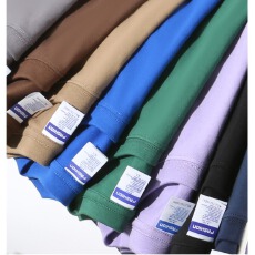 260g重磅纯棉精梳棉纯色短袖t恤oversize宽松大码打底白T恤欧货