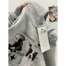 批发重磅纯棉美式卡通<b class='q'>潮</b>牌连帽卫衣男款设计感早春秋冬加绒外套宽松