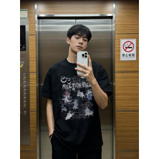 批发纯棉慵懒风 oversize 宽松短袖男女中性复古<b class='q'>嘻哈</b>潮流百搭灰色半袖