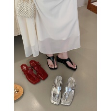 2026夏季新款凉鞋坡跟高跟拖鞋女