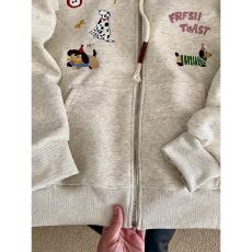 批发 原版面料纯棉华棉复合儿童秋冬季学生开衫卫衣女大童外套20