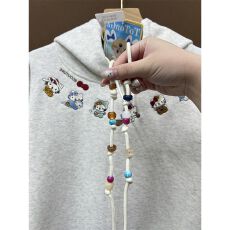 批发原版面料纯棉华棉复合慵懒风<b class='q'>胖</b><b class='q'>mm</b>显瘦大码套头连帽卫衣外