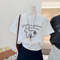 批发 95%棉胖mm白色正肩圆领短袖女夏季大码修身显瘦T恤上衣