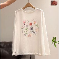 批发雪花冰爽棉<b class='q'>T</b><b class='q'>恤</b>女胖mm大码女装宽松<b class='q'>长袖</b>防晒衣空调罩衫