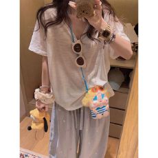 批发原版面料200g懒人棉胖mm<b class='q'>大码</b>白色v领短袖t恤女爆款韩系上衣