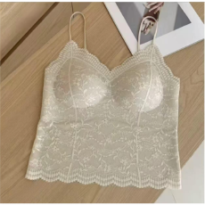 批发夏季<b class='q'>新款</b>大码女装蕾丝美背春夏吊带背心带胸垫一体内搭外穿<b class='q'>打底衫</b>