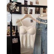 批发<b class='q'>蕾丝</b>性感吊带背心女带胸垫西装内搭美背防走光无痕内衣打底上衣