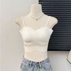 批发夏季性感吊带小背心女带胸垫一体式<b class='q'>文胸</b>美背内搭<b class='q'>抹胸</b>外穿打底上衣