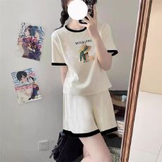 批发大码时尚宽松休闲运动服套装女夏季新款爆款小个子短袖短裤两件套