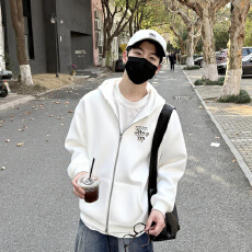 批发420g重磅美式秋冬款男士开衫连帽卫衣<b class='q'>港风</b>休闲 一件代发 联系店长