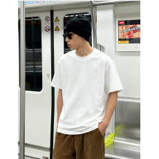 批发300g重磅美式纯棉短袖t恤情侣纯色 一件代发 联系店长