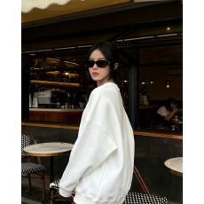 批发纯色薄款卫衣韩版潮宽松慵懒上衣  一件代发 联系店长