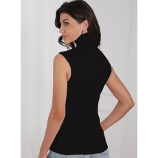 批发牛奶丝夏季休闲纯色无袖高领背心<b class='q'>街头</b>无袖设计一件代发联系店长