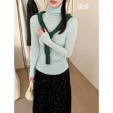 批发2025堆堆领内搭上衣女冬季<b class='q'>韩版</b>修身针织<b class='q'>毛衣</b>简约基础款高领打底衫