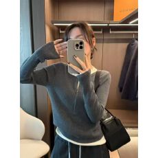 批发时尚假两件打底衫内搭女冬季设计感小众修身洋气<b class='q'>上衣</b>长袖针织衫潮