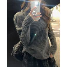 批发韩版气质温柔风百搭显瘦<b class='q'>针织</b>上衣+高领单排扣斗篷<b class='q'>针织</b><b class='q'>罩衫</b>两件套