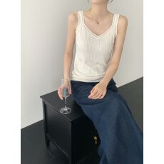 批发配<b class='q'>西装外套</b>里面的内搭打底小衫修身针织无袖性感短款吊带背心女薄