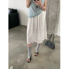 批发甜美风白色蕾丝A字<b class='q'>半身裙</b>女2026春季<b class='q'>新款</b>韩版高腰显瘦减龄中长裙