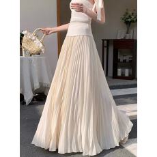 批发高级感气质a字网纱拼接<b class='q'>半身裙</b>女2026春季新款韩版高腰显瘦中长裙