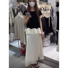 批发2026韩系新款巨好看<b class='q'>夏</b>装一整套设计感不规则上衣高腰半身裙两件套