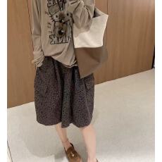 批发韩系复古风豹纹松紧腰<b class='q'>半身裙</b><b class='q'>女</b>26秋季新款休闲时尚百搭a字裙中裙