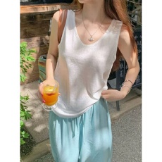 批发雪花棉春夏2025新款吊带背心女大码宽松<b class='q'>胖</b><b class='q'>mm</b>外穿内搭打底无袖上衣