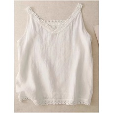 批发40支92棉蕾丝花边<b class='q'>棉麻</b>吊带背心女大码胖mm外穿宽松内搭打底衫上衣