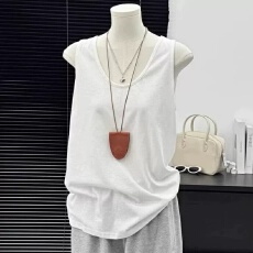 批发<b class='q'>棉麻</b>春夏季新款吊带背心女大码宽松胖mm外穿内搭打底冰丝无袖上衣