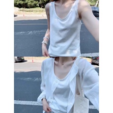 批发<b class='q'>棉麻</b>春夏季新款吊带背心女大码宽松胖mm内搭外穿打底冰丝无袖上衣
