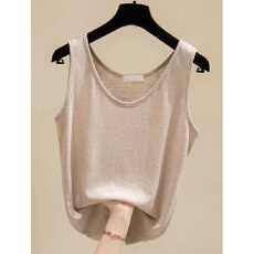 批发<b class='q'>棉麻</b>春夏季新款吊带背心女大码宽松胖mm内搭外穿打底冰丝无袖上衣