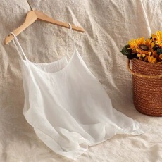 批发40支92棉夏薄款吊带背心女大码胖mm内搭<b class='q'>棉麻</b>宽松外穿打底无袖上衣