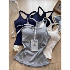 批发2025春夏新款带胸垫吊带背心女大码修身外穿内搭美背打底无袖上衣