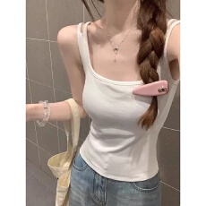 批发40支92棉带胸垫一体吊带背心女春夏大码修身胖mm外穿内搭打底上衣