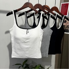 批发40支92棉带胸垫一体吊带背心女春夏大码修身外穿内搭打底内衣上衣