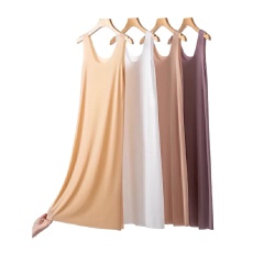 批发防透无痕内衬裙冰丝内搭修身打底裙加长款大码背心连衣裙防走光夏