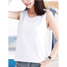 批发40支92棉<b class='q'>春</b>夏圆领吊带背心女大码宽松内搭打底衫无袖外穿T恤上衣
