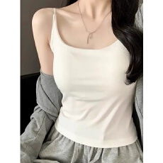 批发带胸垫一体<b class='q'>吊带</b><b class='q'>背心</b>女春夏季新款大码打底内搭外穿修身内衣上衣