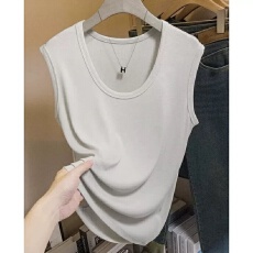 批发40支92棉遮副乳<b class='q'>吊带</b><b class='q'>背心</b>女春夏大码外穿内搭修身打底无袖T恤上衣