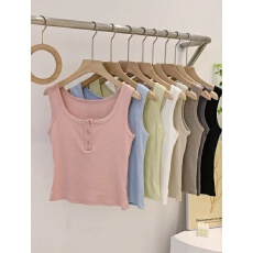 批发40支92棉纽扣<b class='q'>吊带</b><b class='q'>背心</b>女春夏季大码胖mm修身内搭无袖外穿打底上衣