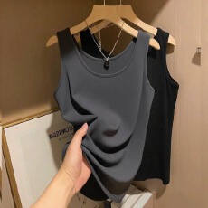 批发40支92棉春夏季U领吊带背心女<b class='q'>大码</b>胖mm显瘦外穿内搭打底无袖上衣