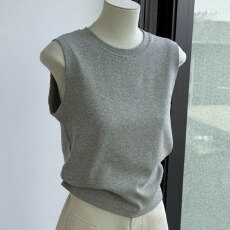 批发40支92棉春夏圆领吊带背心女大码内搭外穿无袖宽松打底衫<b class='q'>T</b><b class='q'>恤</b>上衣