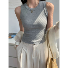 批发40支92棉圆领吊带背心女春夏大码胖mm修身外穿内搭遮副乳打底上衣