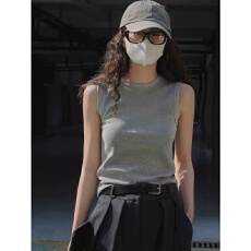 批发40支92棉圆领吊带背心女春夏大码胖mm修身外穿内搭遮副乳打底上衣