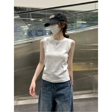 批发40支92棉圆领吊带背心女春夏大码内搭外穿修身打底遮副乳无袖上衣