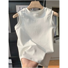 批发40支92棉圆领吊带背心女<b class='q'>春</b>夏大码外穿内搭打底遮副乳T恤无袖上衣